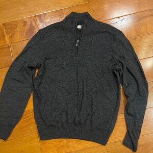 Dockers Men's Dark Gray Zip-Up Sweater